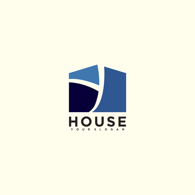 Modern home real estate vector logo template for business