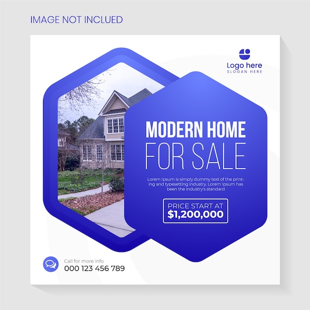 Modern Home For Sale Banner and House rent Banner Design Vector Template