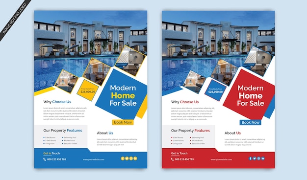 Modern home sale flyer design template