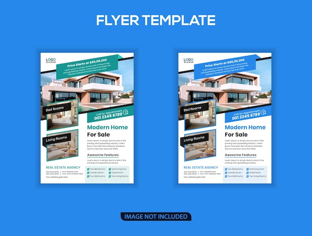 Modern home sale flyer template