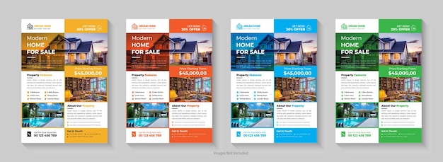 Modern home sale real estate flyer real estate flyer design dream home construction flyer