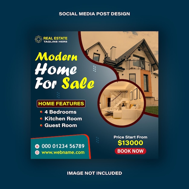 Modern Home Sale Social media plaatsen ontwerpsjabloon