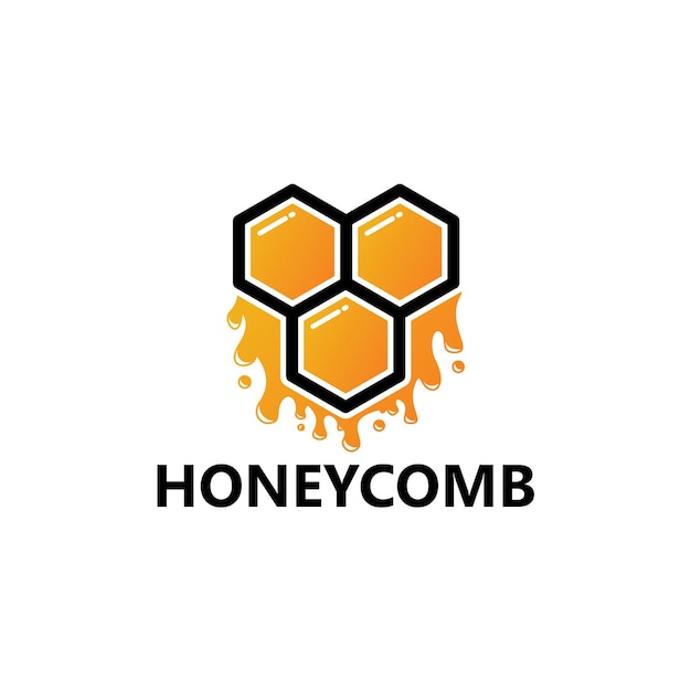 Modern honeycomb logo template design