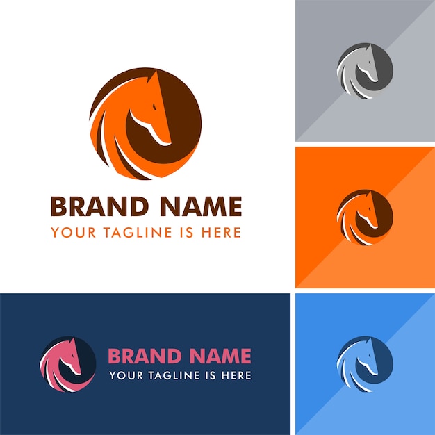 Vector modern horse logo