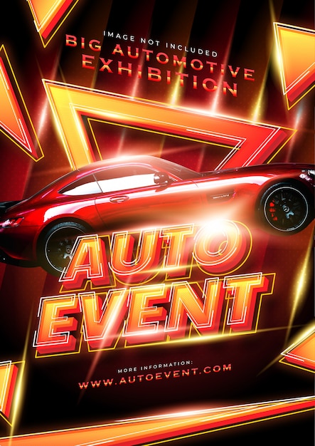 Vector modern hot automotive event poster