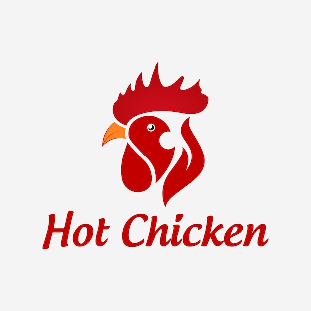 Modern Hot Chicken logo Design Template