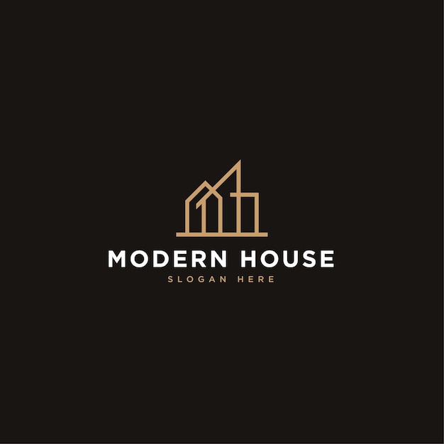 Vector modern house building logo concept