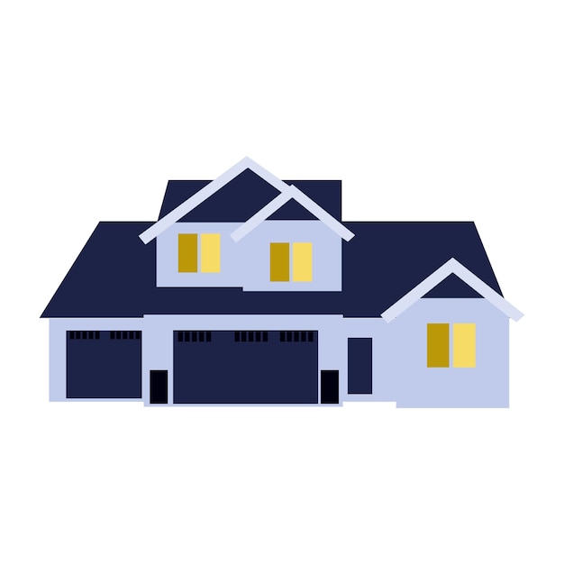 Modern house building vector design