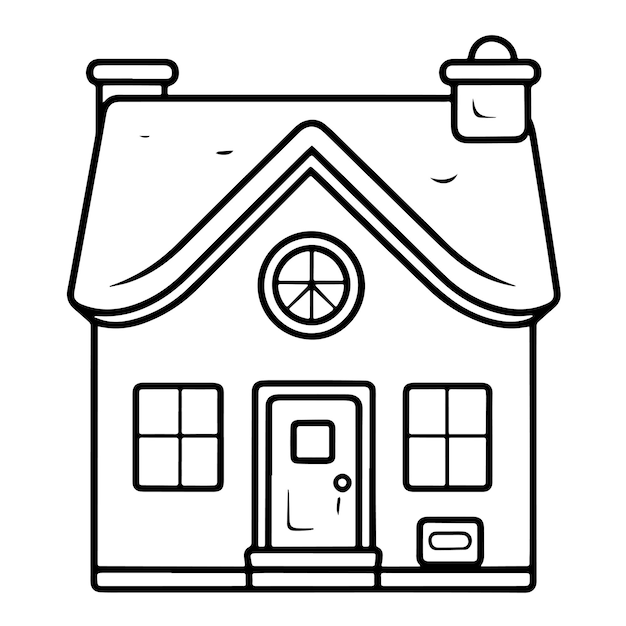 Vector modern house icon vector suitable for real estate themed projects clean lines