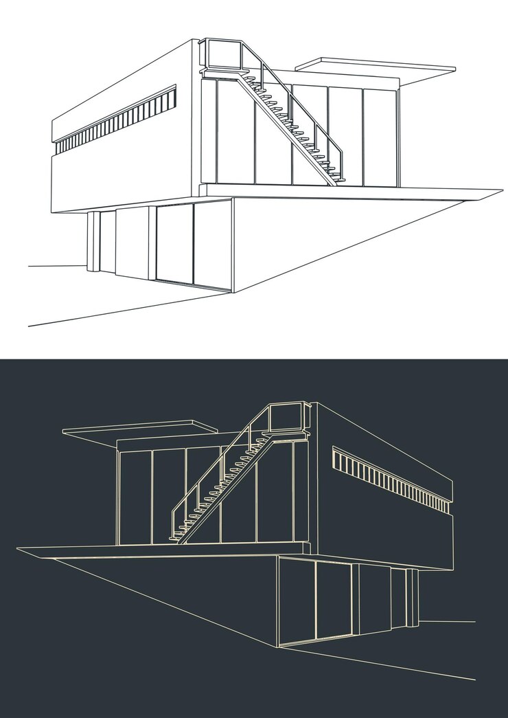 Vector modern house illustrations