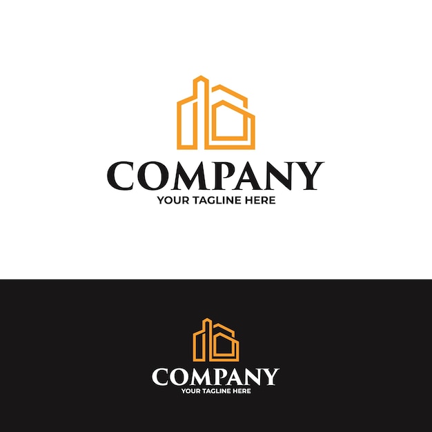 Vector modern house logo design concept