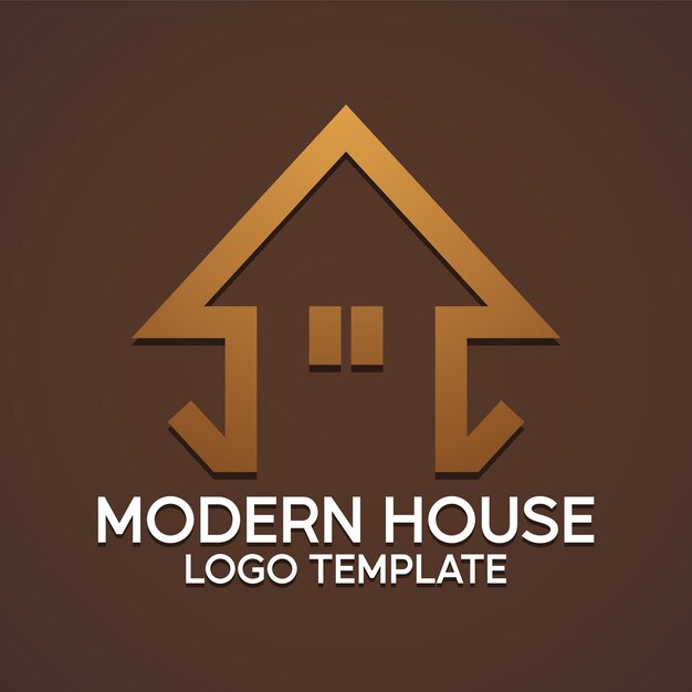 Vector modern house logo template