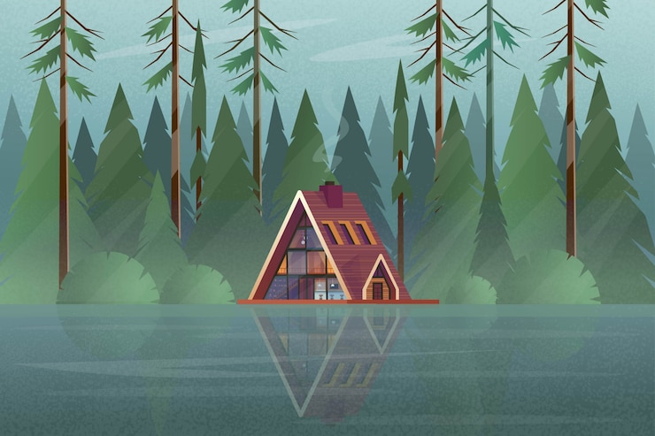 Vector modern house