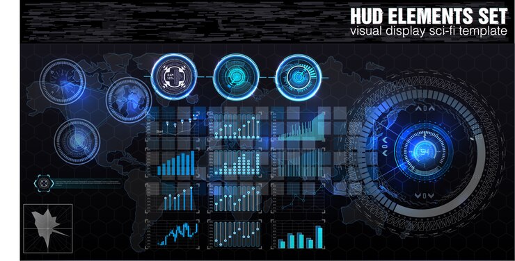 Vector modern hud dashboard design