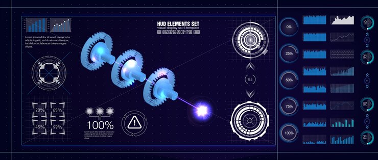 Vector modern hud dashboard design