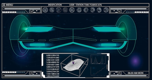 Vector modern hud radar graphics