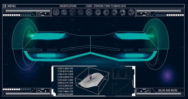 Vector modern hud radar graphics