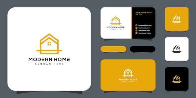 Modern huis of huis logo vector ontwerpconcept