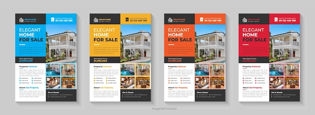 Modern huis verkoop onroerend goed flyer onroerend goed flyer ontwerp droom huis bouw flyer