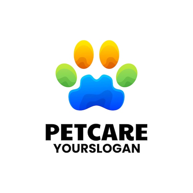 Modern huisdierverzorging kleurrijk logo-ontwerp