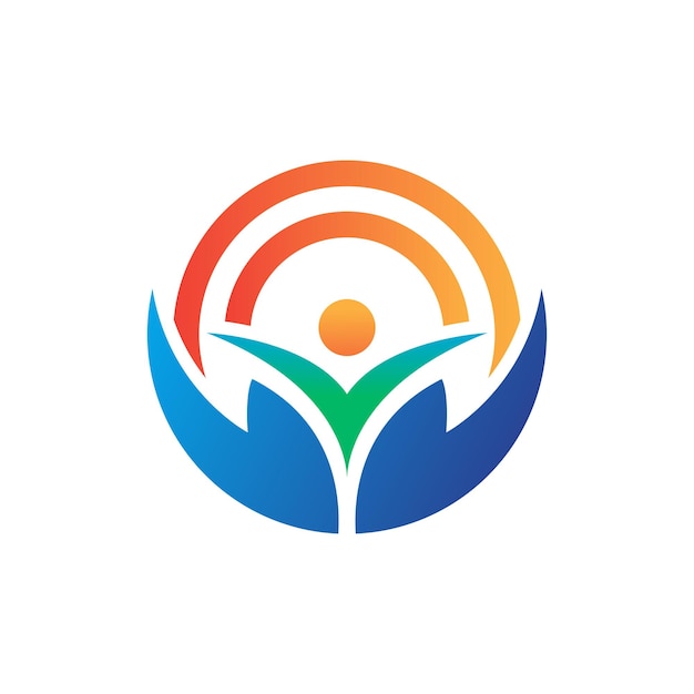 Vector modern human care logo