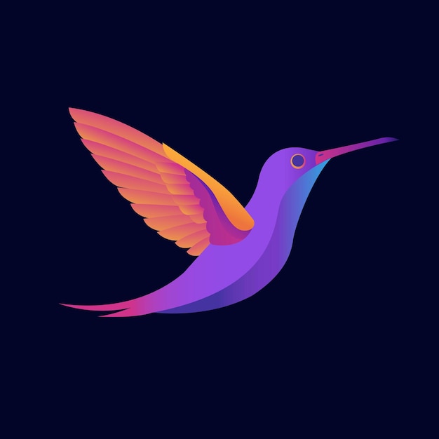 Modern Hummingbird Logo