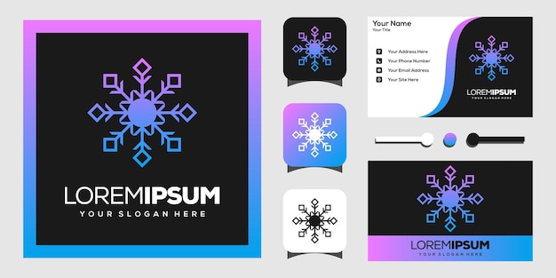 Modern ice logo design vector