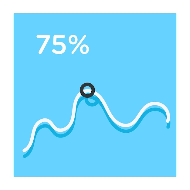 Modern icon of data analysis in flat style 