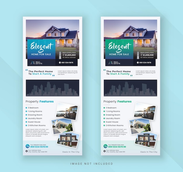 Modern iconic clean and minimal real estate agency roll up display exhibition banner