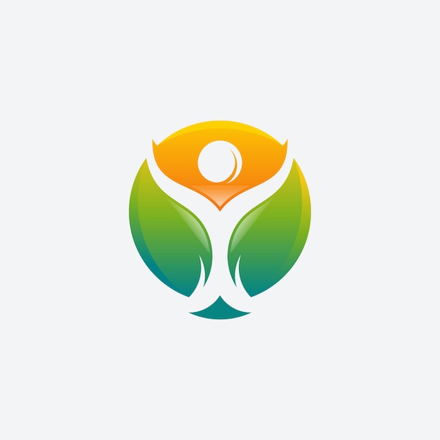 Современный вектор логотипа Iconic Healthy People, шаблон логотипа Nature People