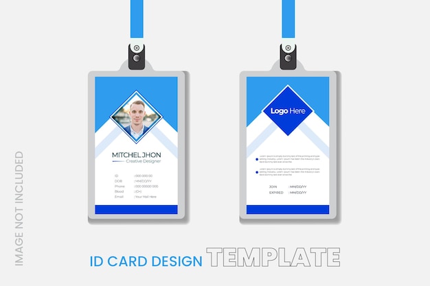 ベクトル モダンなidカードデザインのテンプレート
