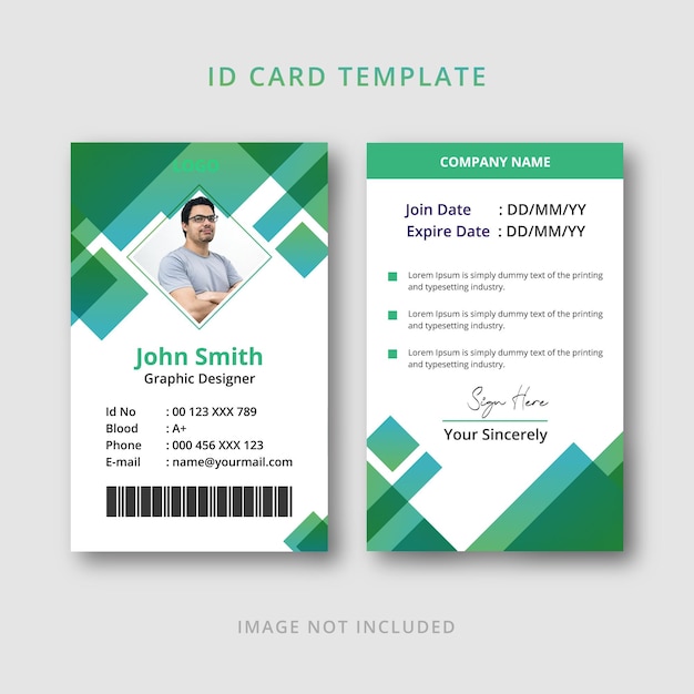 Modern id card design template