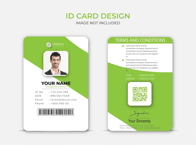 modern id card template design premium vector