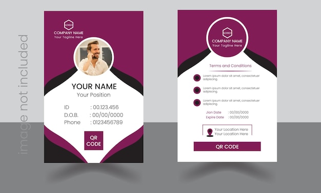 Vector modern id card template