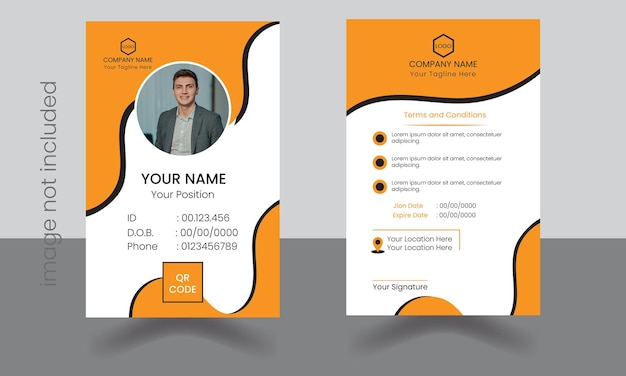 ベクトル モダンなidカードのテンプレート