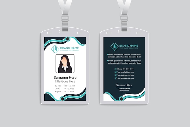 Modern id card template