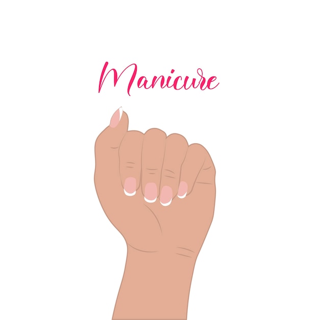 Illustrazione moderna per maestri di manicure bella manicure nel design di arte moderna