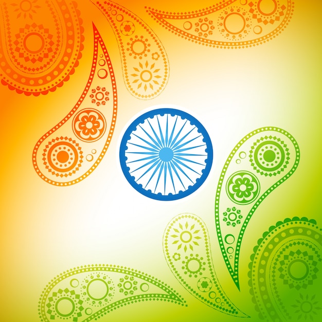 Красивый стильный индийский флаг вектор фон