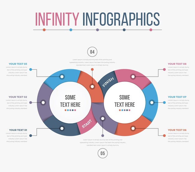 Modern infinity infographics