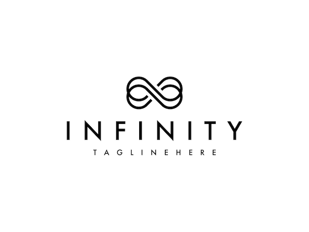 modern infinity line logo design