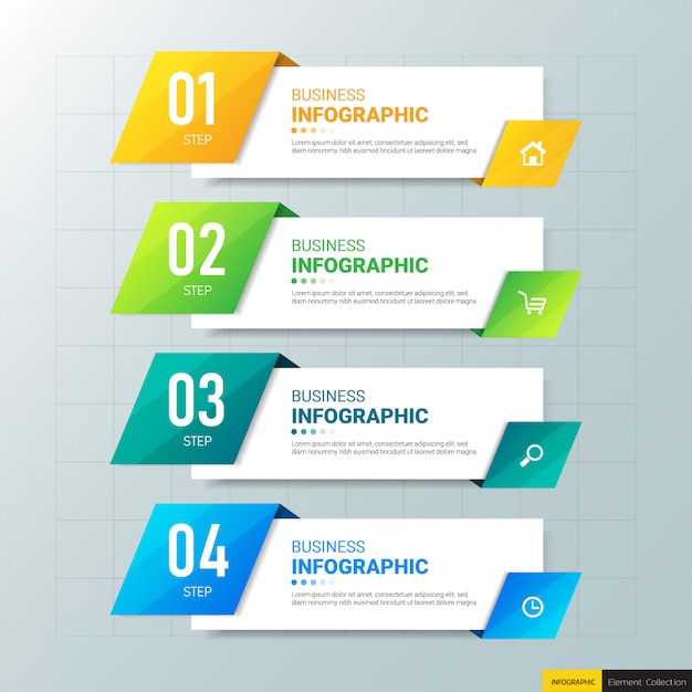 Modern infographic 4 optiesontwerp.