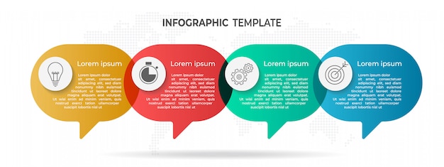 Moderna infografica 4 opzioni.