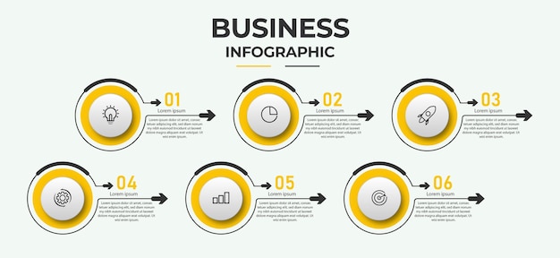 Modello di business moderno infografica e visualizzazione dei dati