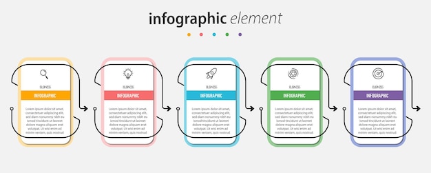 Modern infographic business template and data visualization