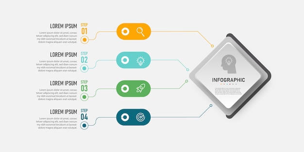 モダンなインフォ グラフィック ビジネス テンプレート
