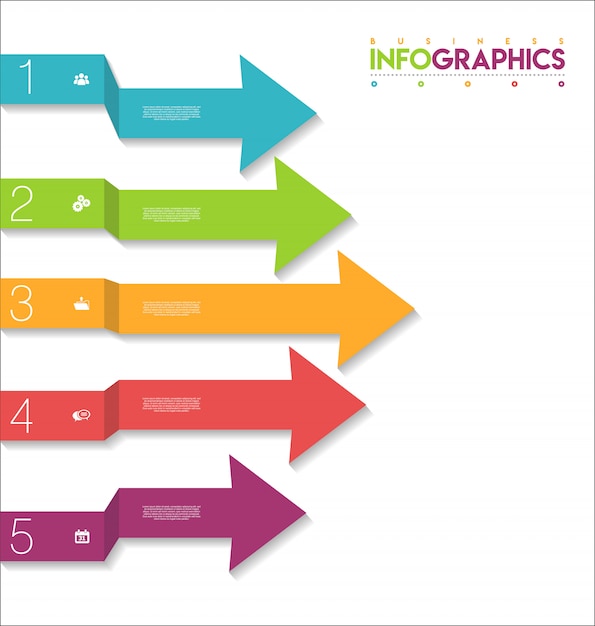 Vettore infografica moderna colorata