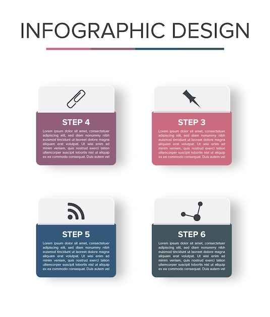 Vector modern infographic design element set business elegant presentation