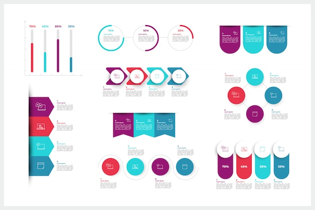 Vettore elementi di infografica moderna