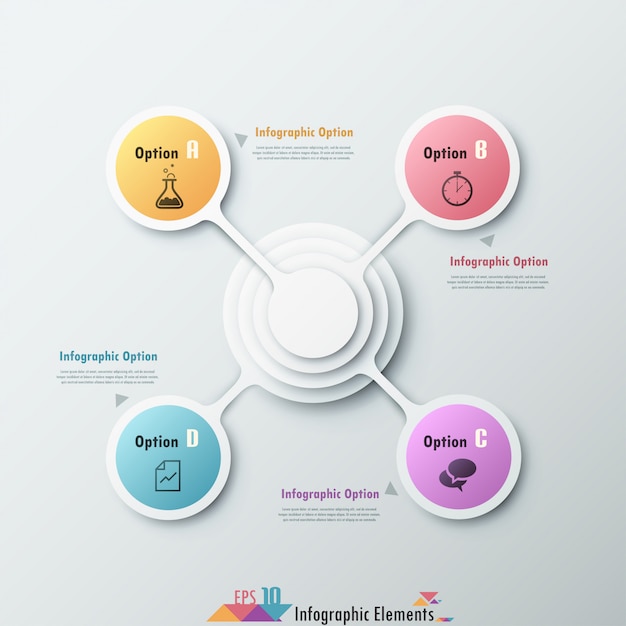 현대 Infographic 옵션 배너