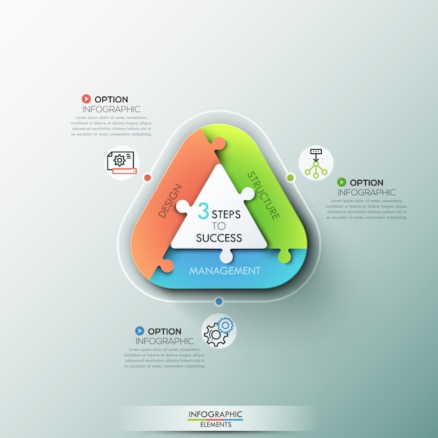 Modern infographic options banner.